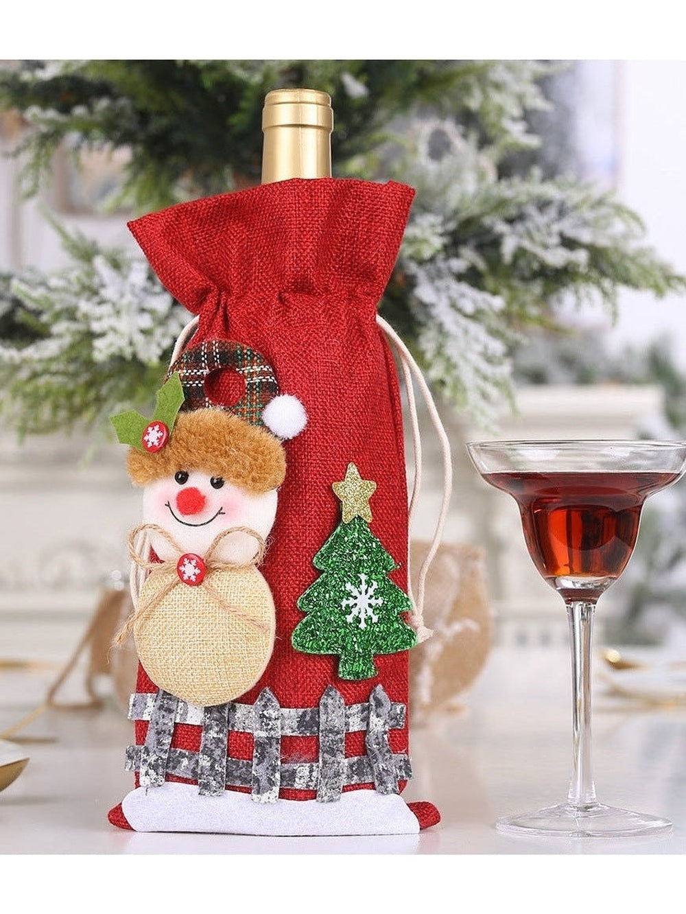 Assorted 2-Piece Christmas Doll Wine Bottle Covers