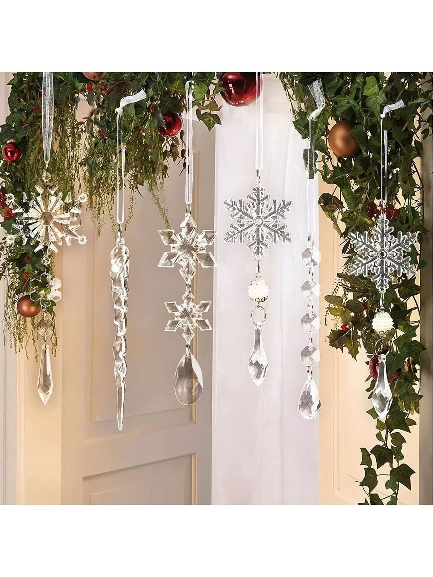 10-Piece Acrylic Icicle Ornaments