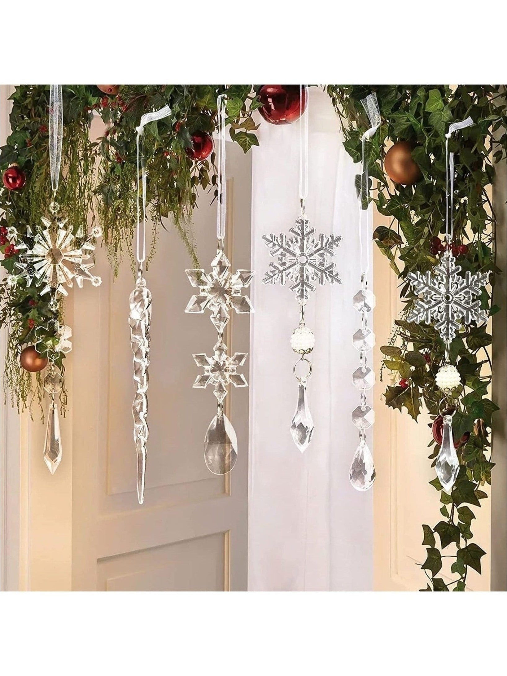10-Piece Acrylic Icicle Ornaments