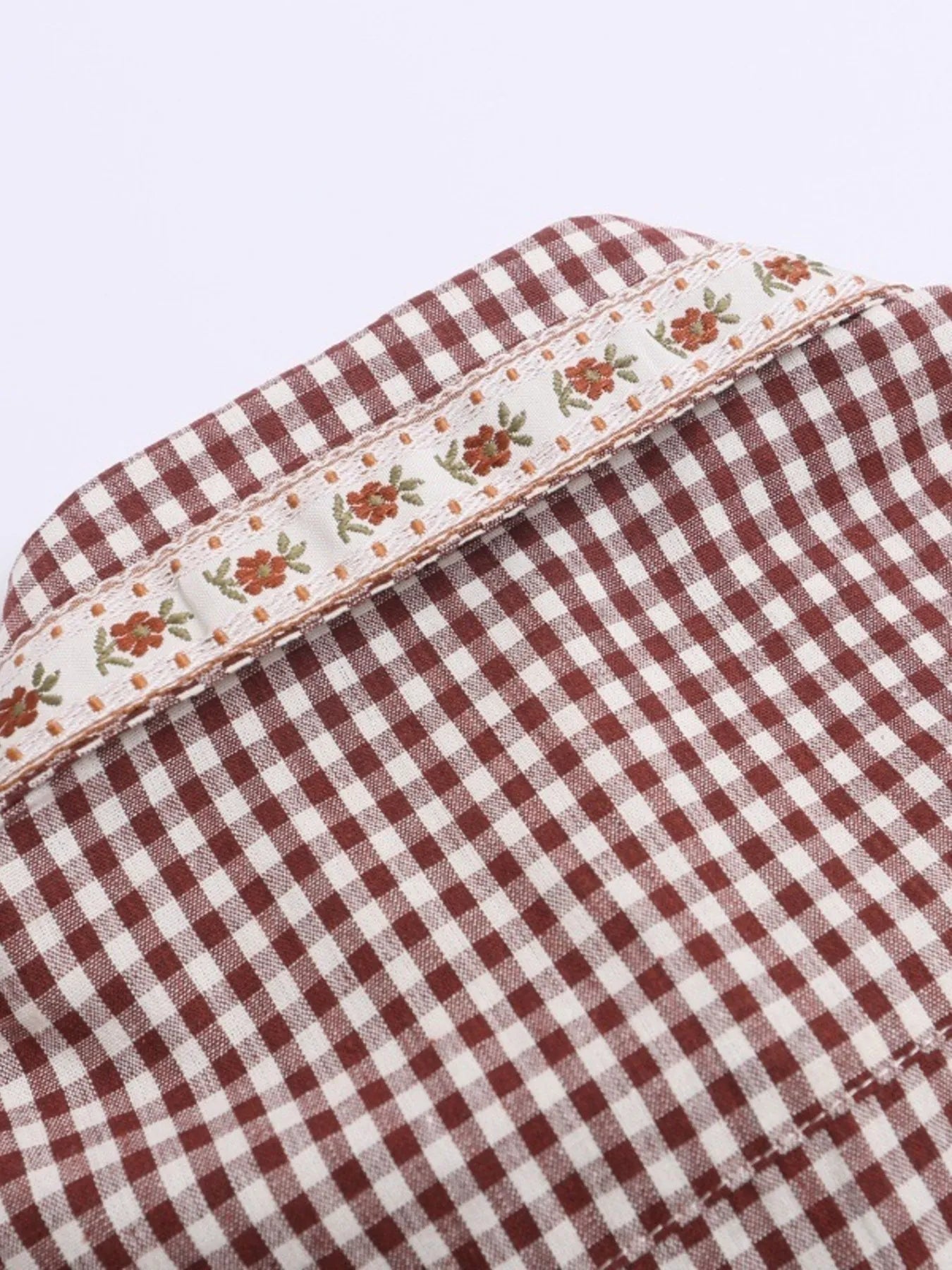 Men's Dog Patches Gingham Check Shirt NicholesGifts