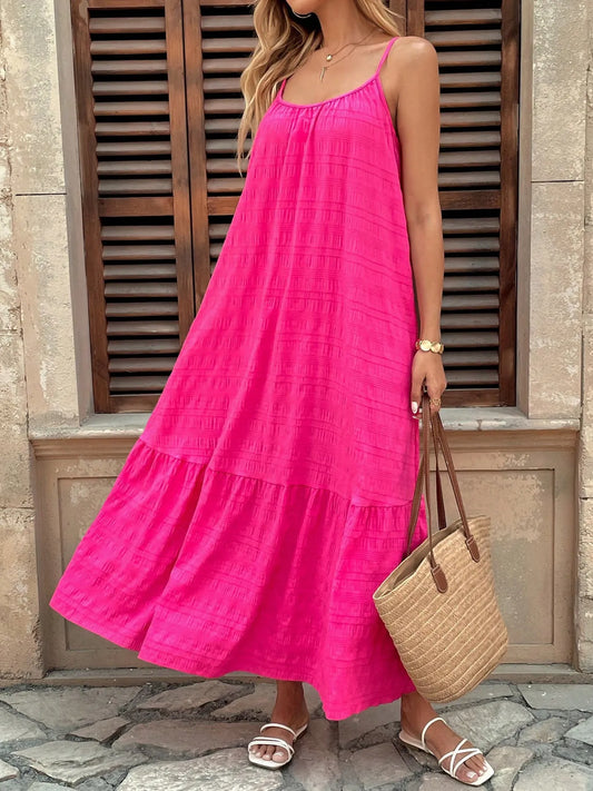 Scoop Neck Tiered Maxi Cami Dress NicholesGifts