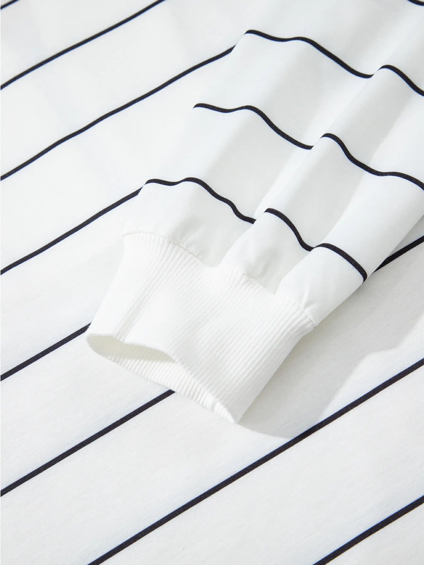 Striped Quarter Zip Sweatshirt with Relaxed Fit Trendsi