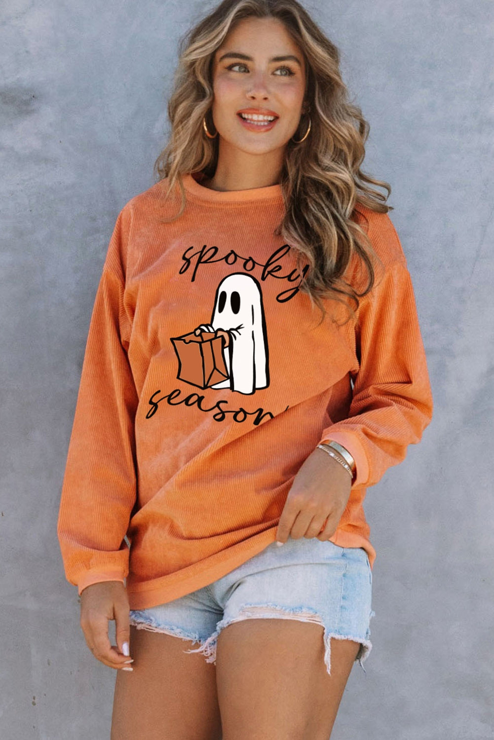 Women Spooky Season Graphic Sweatshirt NicholesGifts