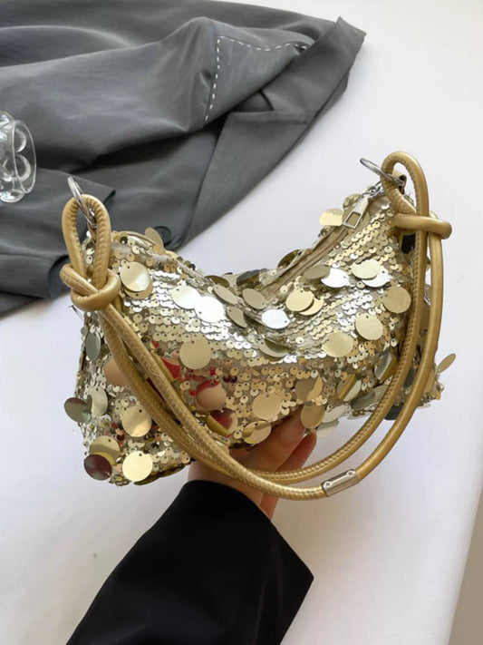 Sequin Embellished Shoulder Bag nicholesgifts