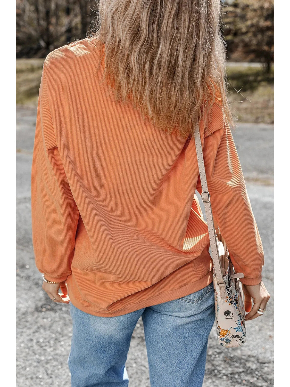 Women Letter Graphic Thankful Grateful Blessed Round Neck Long Sleeve Sweatshirt