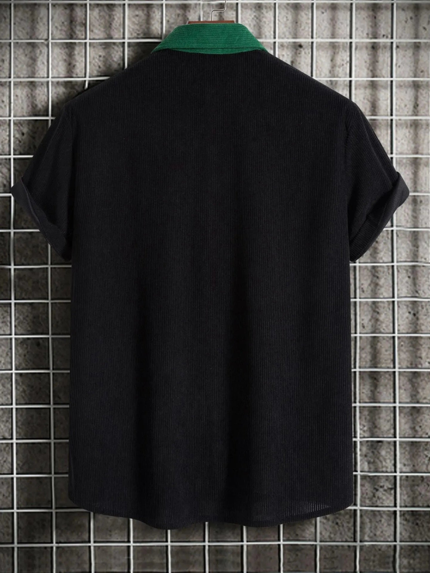 Men's Plus Size Classic Color Block Short Sleeve Shirt Trendsi