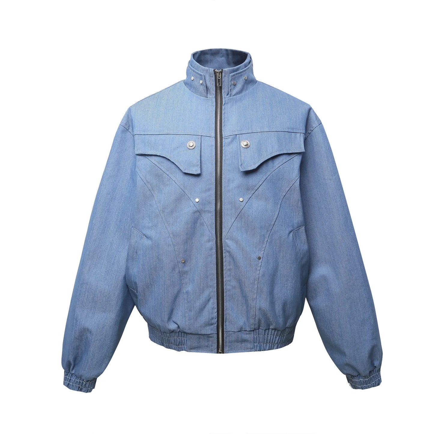 Men's Washed Zip Up Denim Jacket Trendsi