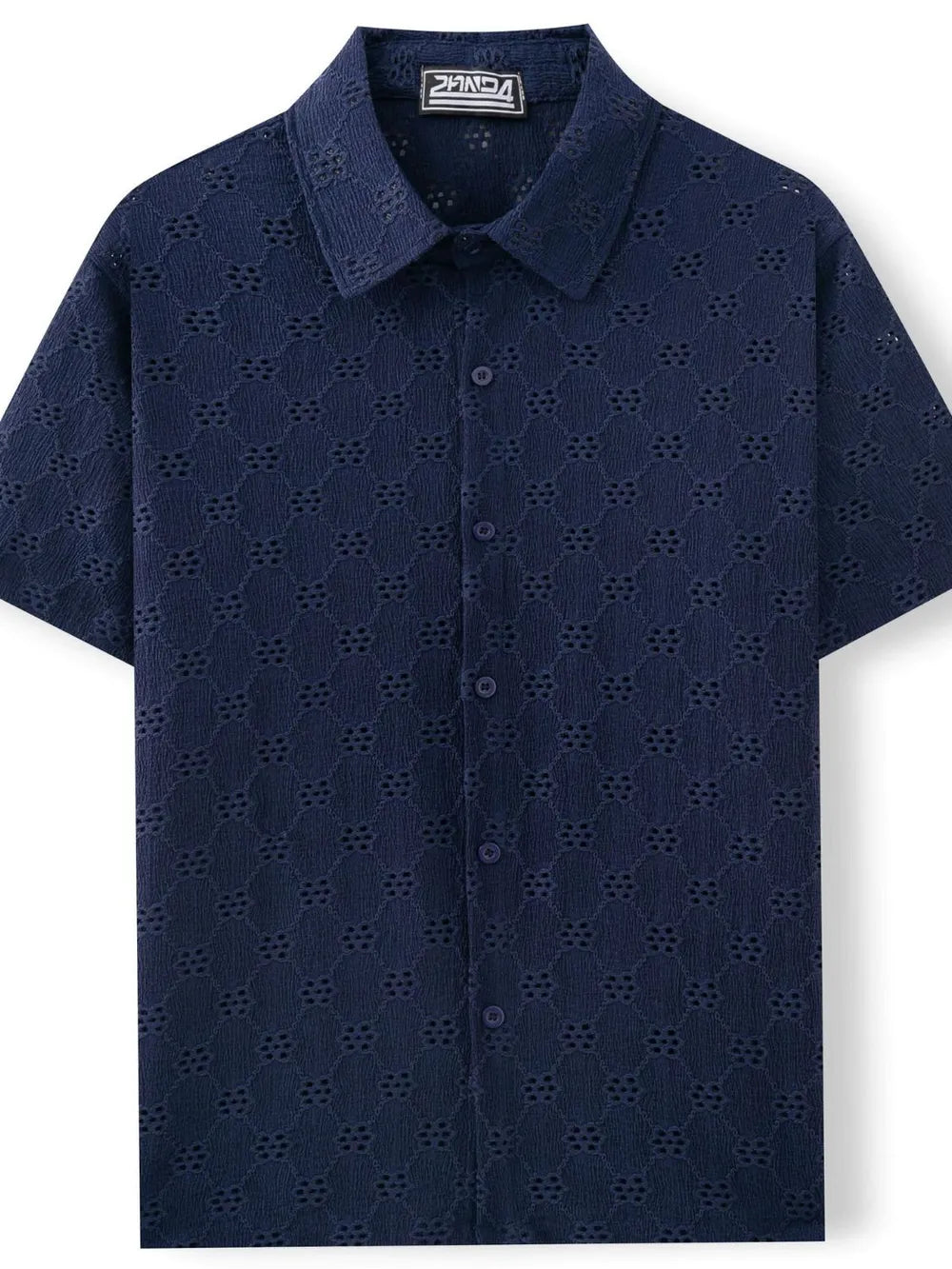 Men's Plus Size Button Down Short Sleeve Shirt Trendsi