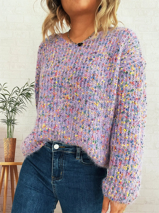 Colorful Long Sleeve Sweater nicholesgifts