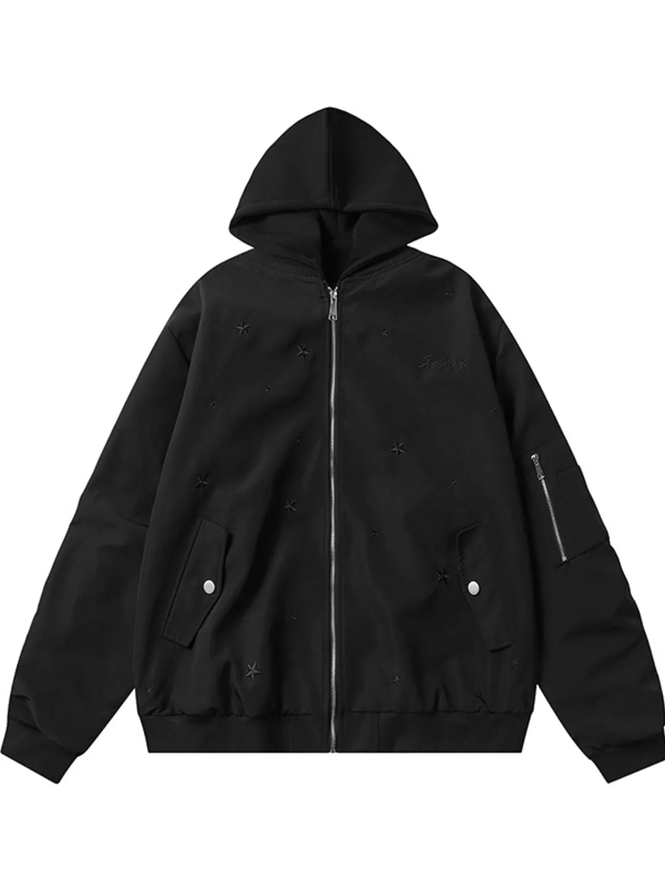 Men's Star Zip Up Hooded Jacket Trendsi