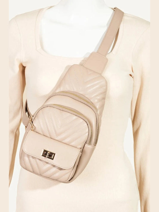 Fame Faux Leather Cushioned Sling Bag