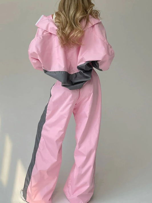 Zip Up Long Sleeve Top and Pants Set nicholesgifts