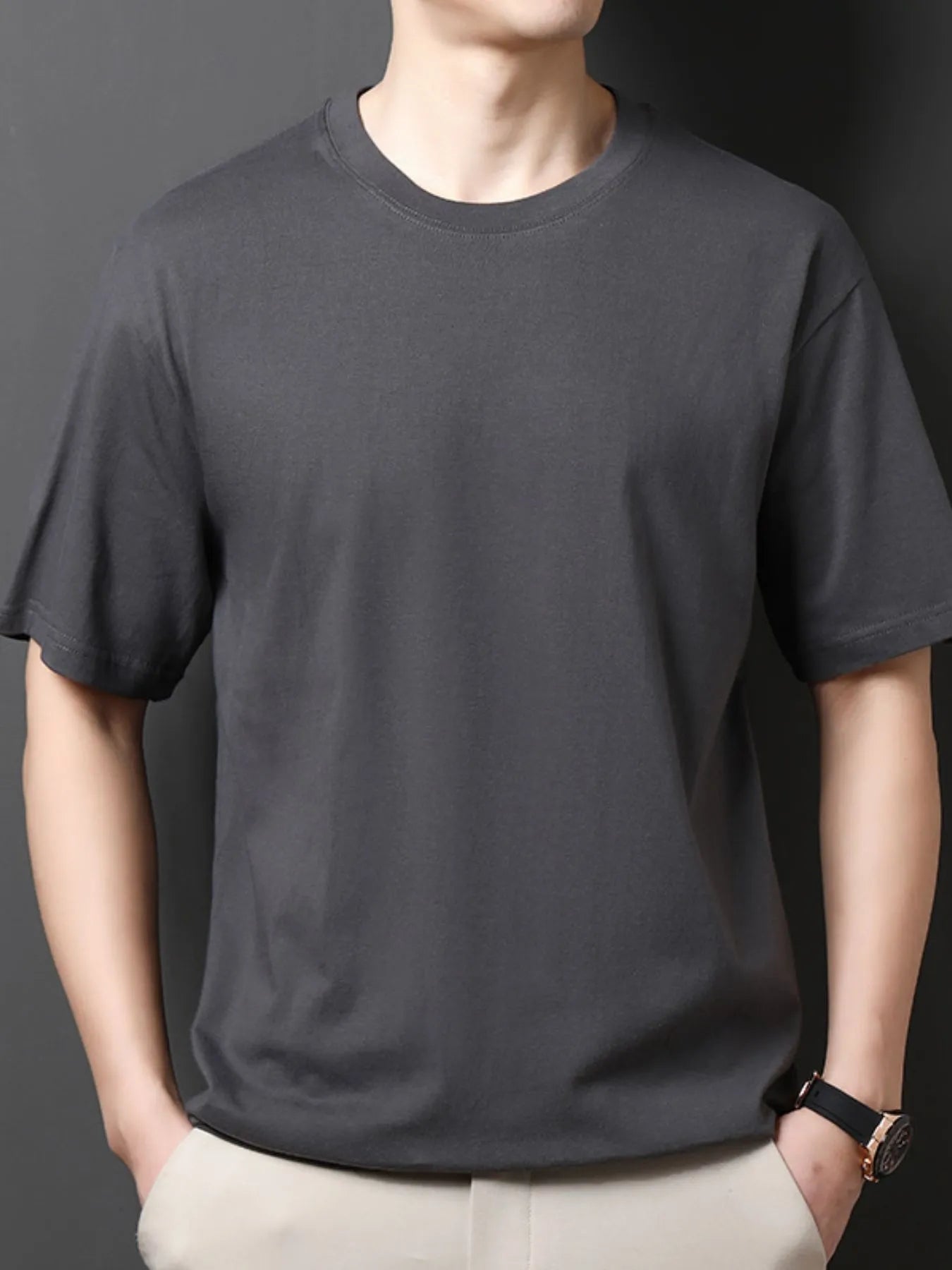 Men's Full Size Round Neck Half Sleeve T-Shirt Plus Size NicholesGifts