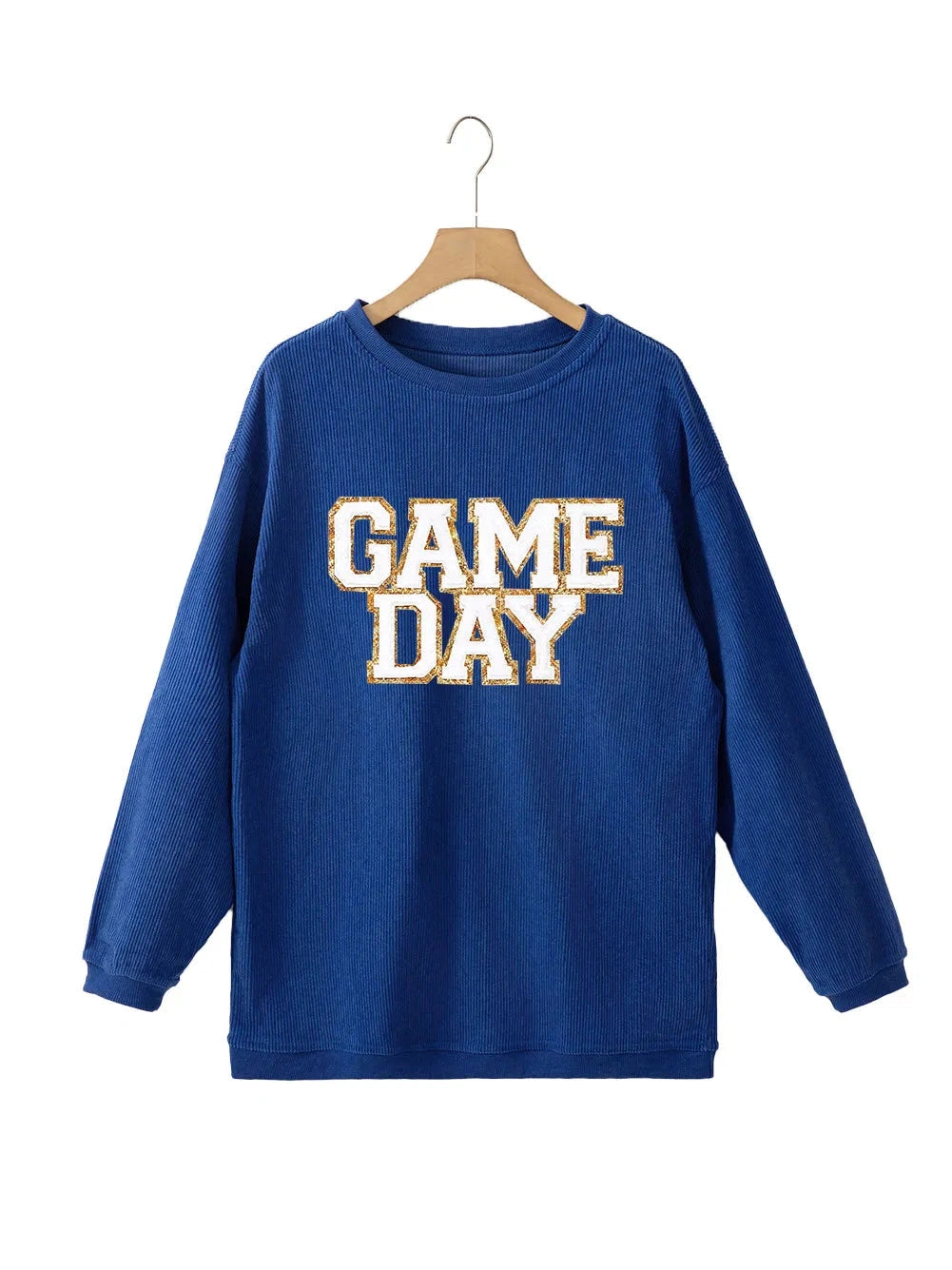 Women Game Day Round Neck Long Sleeve Sweatshirt nicholesgifts