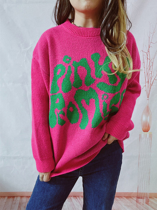 PINKY PROMISE Graphic Sweater Trendsi