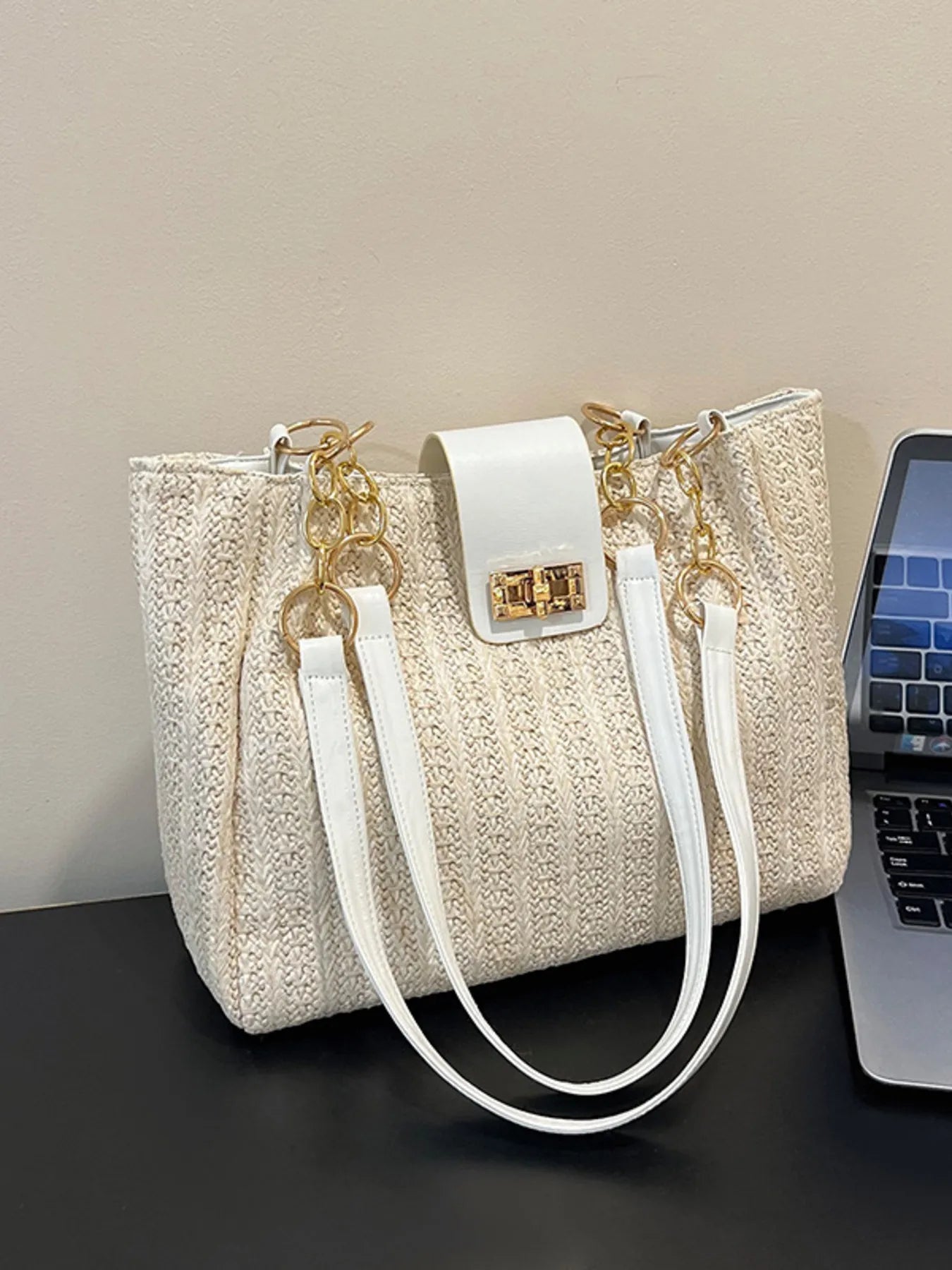 Woven Straw Shoulder Bag Trendsi