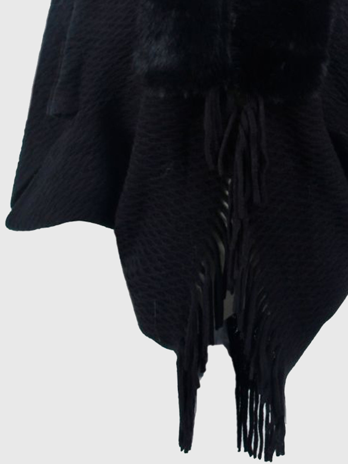 NicholesGifts Women Open Front Fringe Hem Poncho NicholesGifts