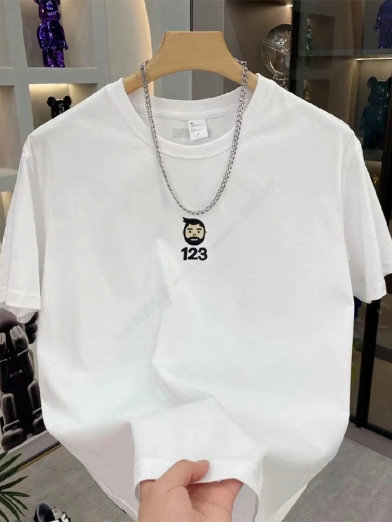 Men's Full Size Number 123 Round Neck T-Shirt Plus Size NicholesGifts