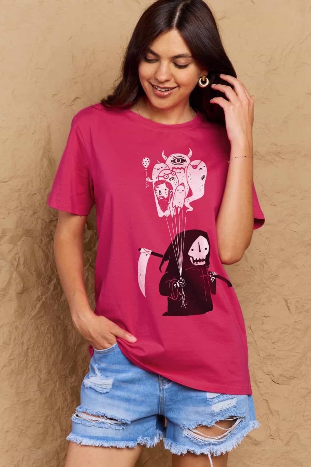 Simply Love Full Size Death Graphic T-Shirt NicholesGifts