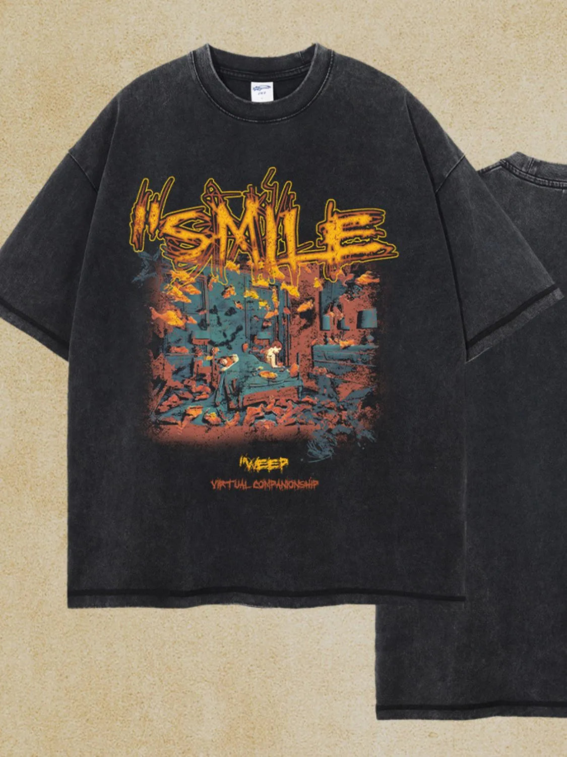 Men's Graphic Round Neck Half Sleeve T-Shirt NicholesGifts
