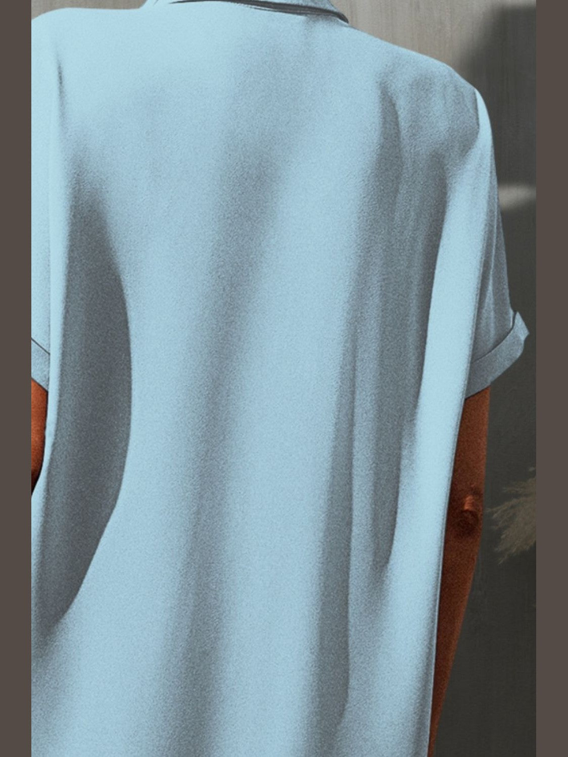 Women Button Up Collared Neck Shirt