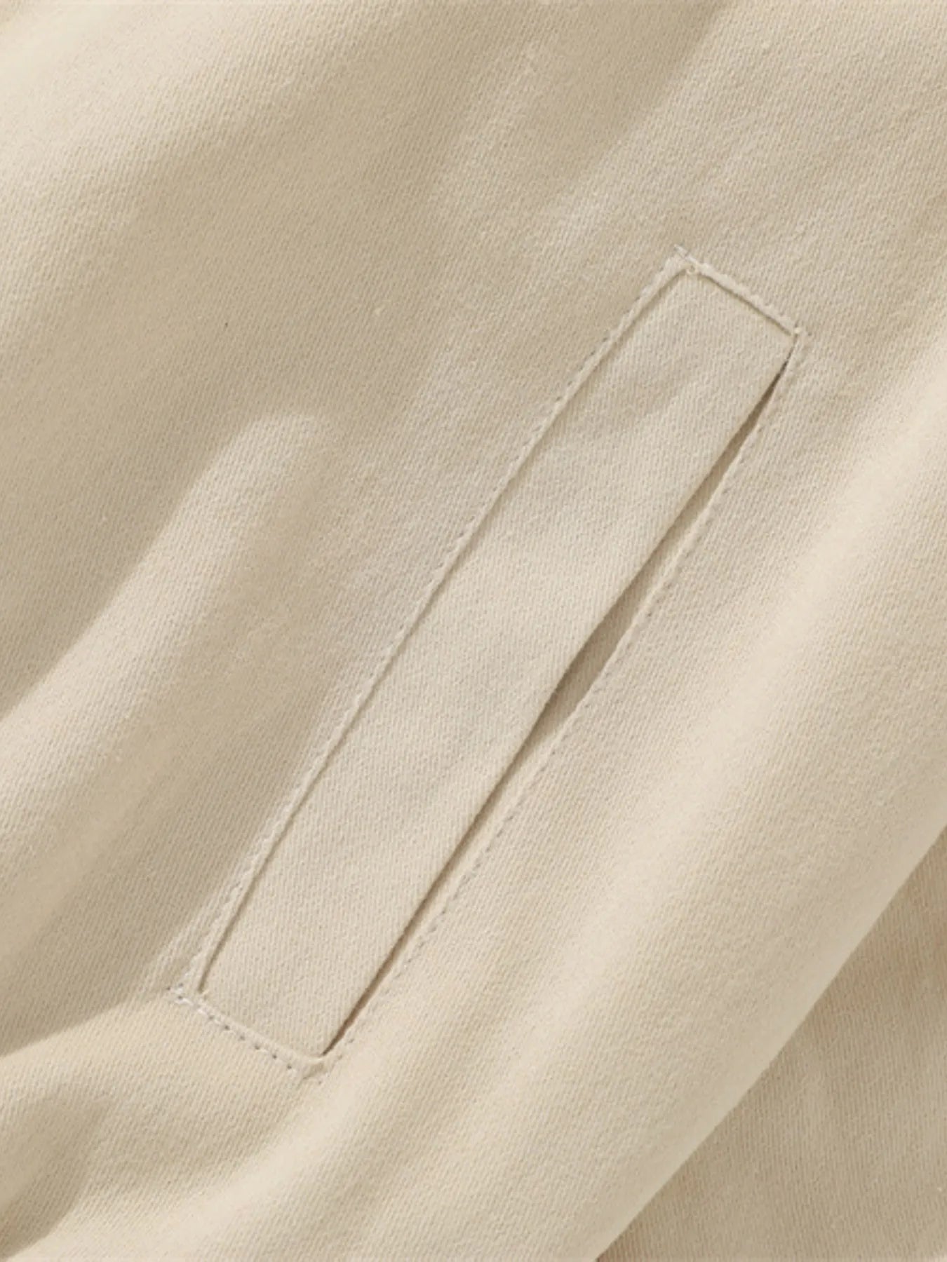 Men's Striped Hem Zip Up Jacket Trendsi
