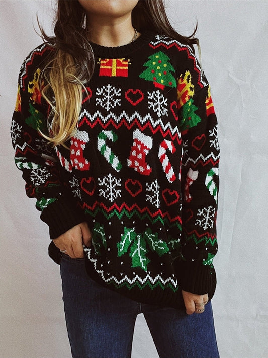 Women Christmas Element Sweater