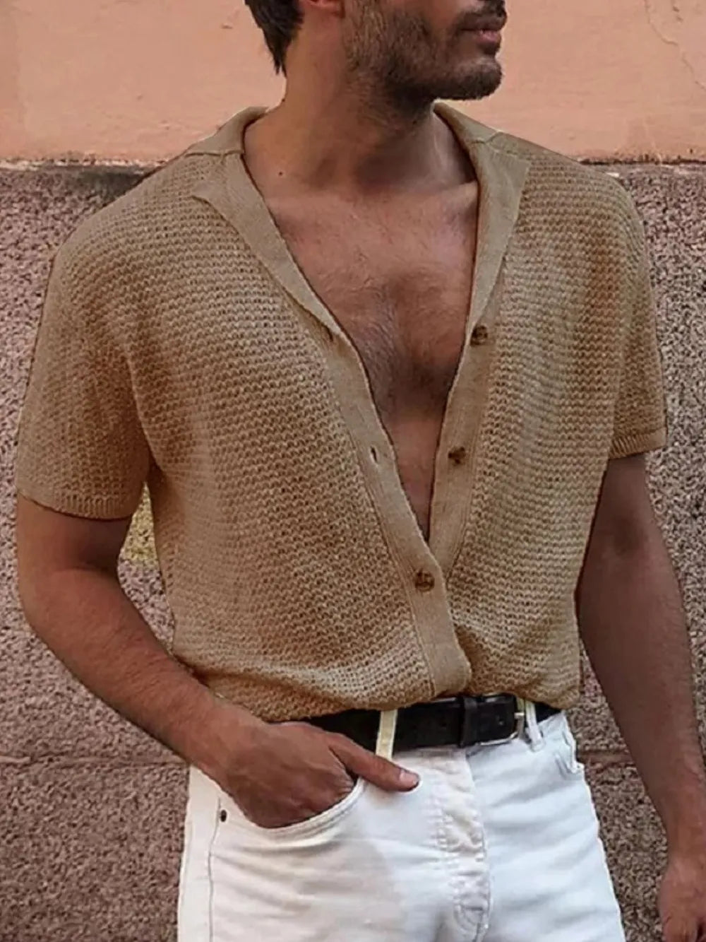 Men's Full Size Button Down Short Sleeve Shirt Plus Size NicholesGifts