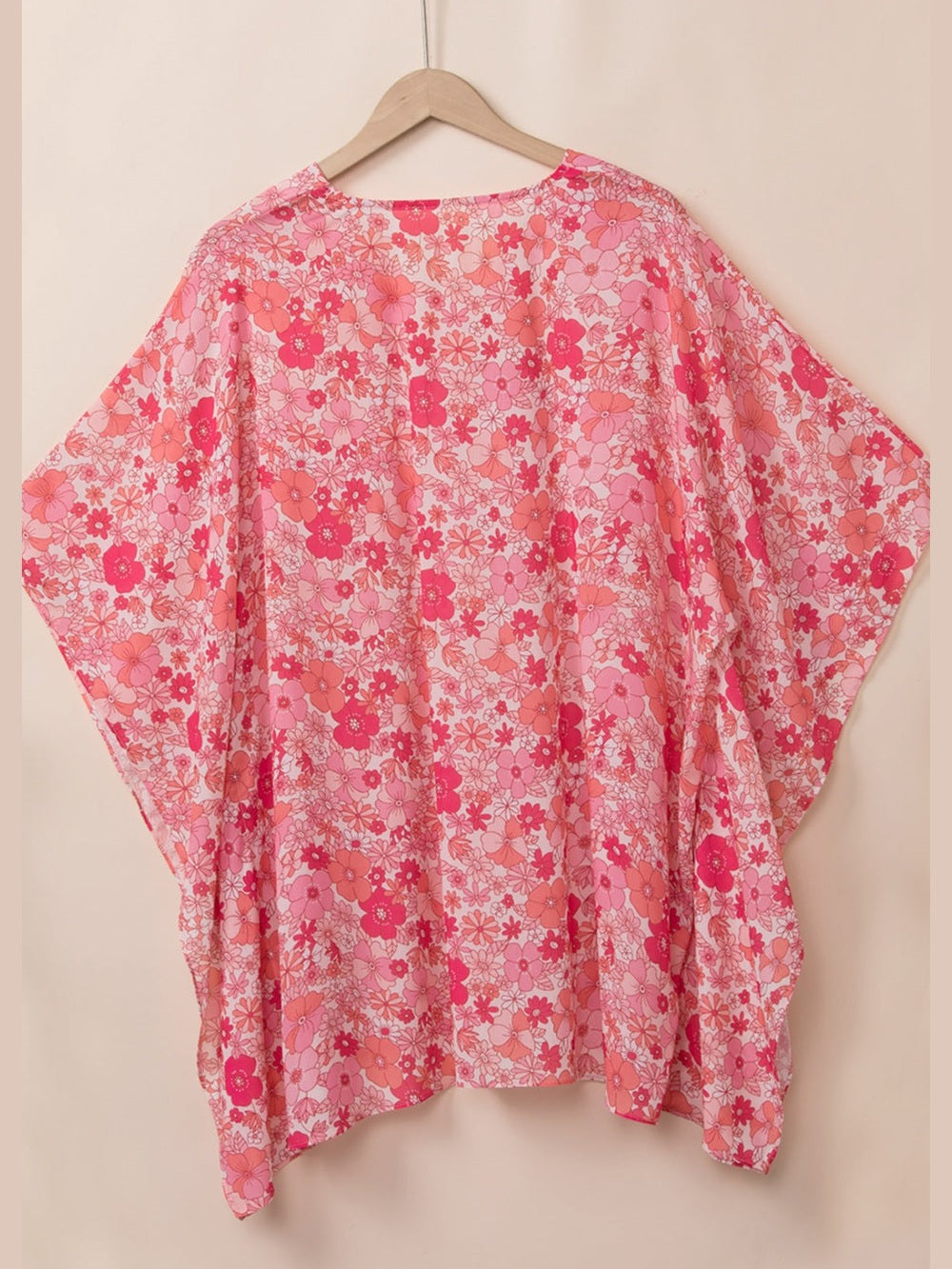 Floral V-Neck Three-Quarter Sleeve Blouse NicholesGifts