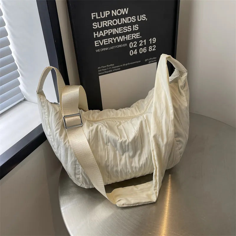 Pleated Dumpling Crossbody Bag Trendsi
