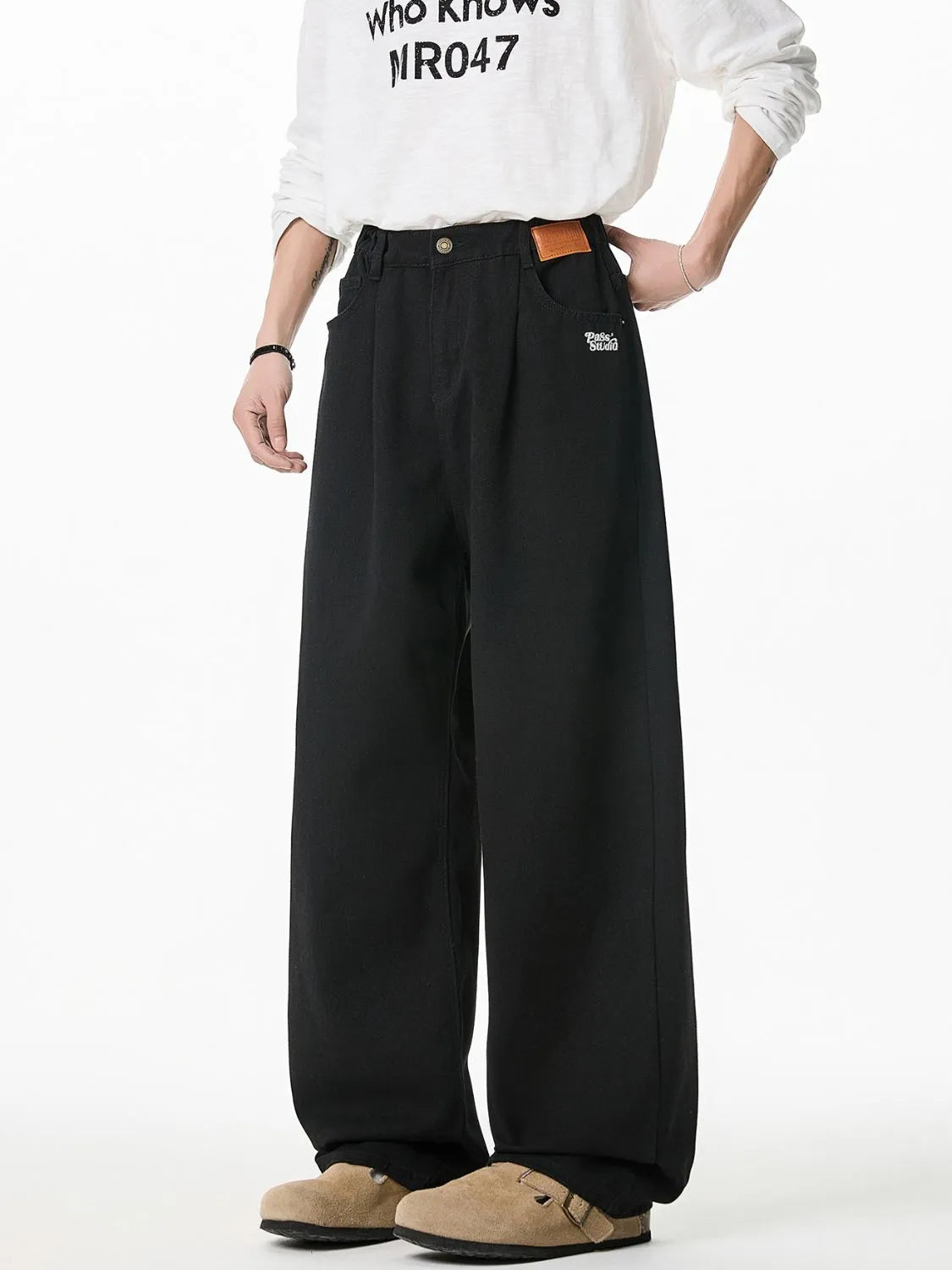 Men's Plus Size Wide Leg Pants