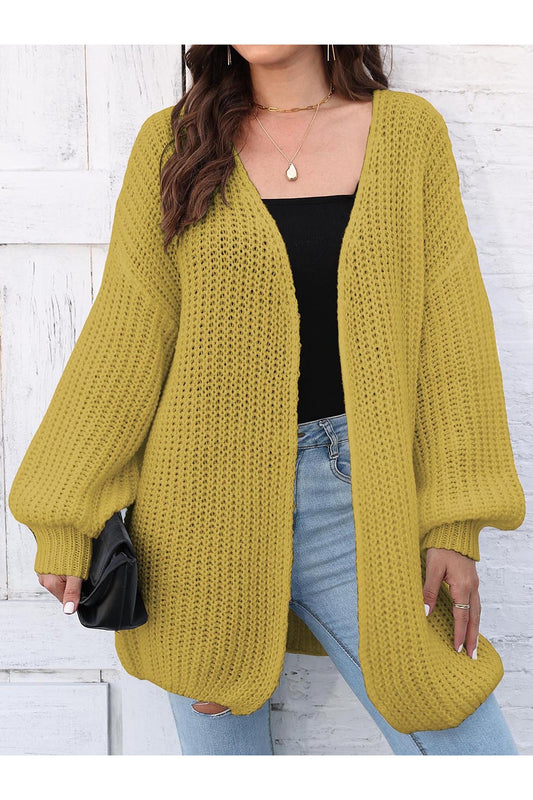 Open Front Dropped Shoulder Longline Cardigan NicholesGifts