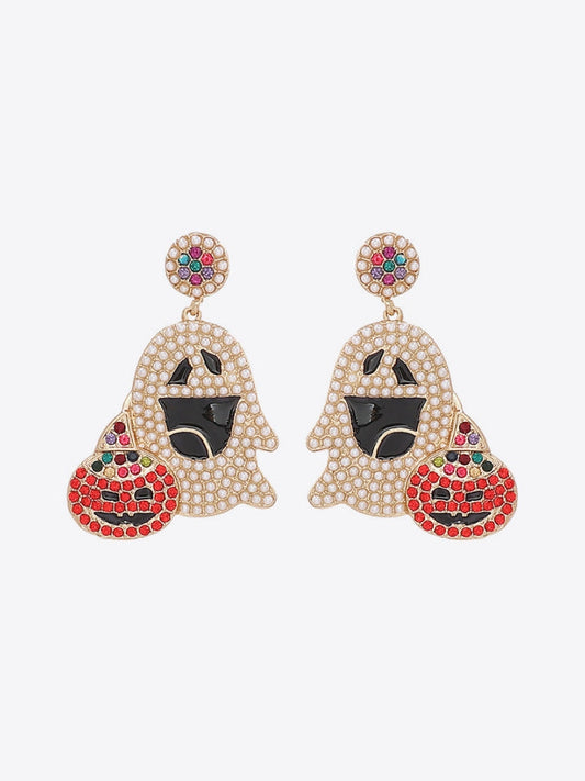 Ghost Rhinestone Alloy Earrings Trendsi