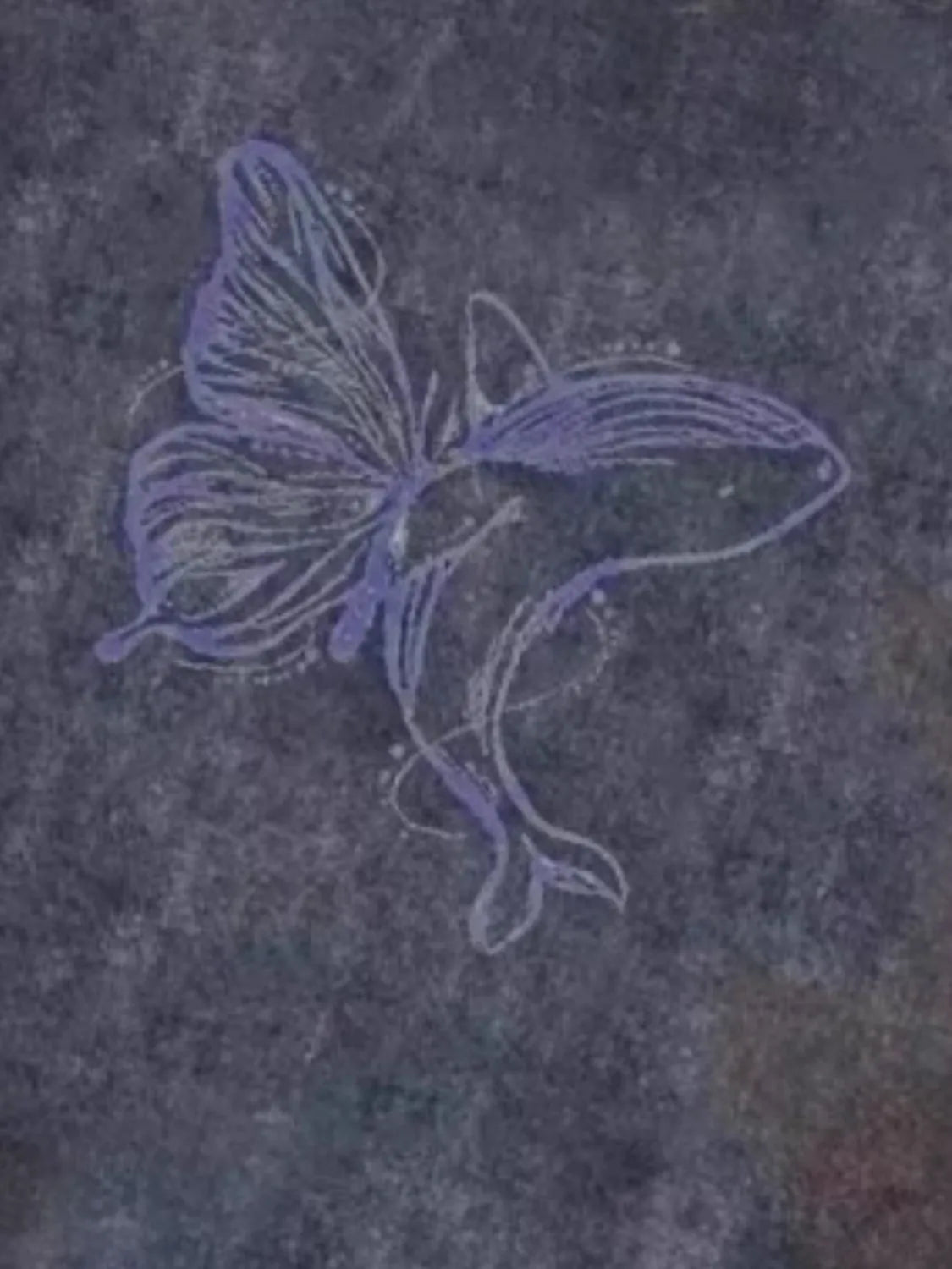 Men's Full Size Butterfly Round Neck T-Shirt Plus Size Trendsi