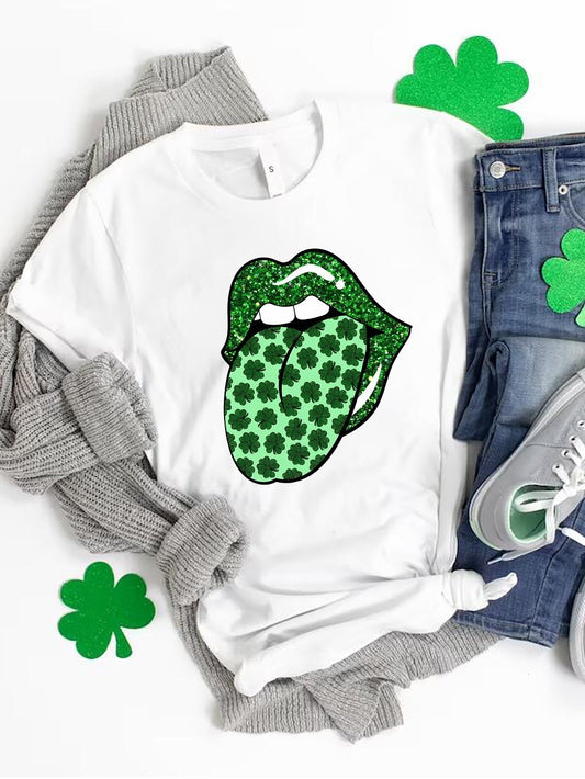 Saint Patrick's Day Round Neck T-Shirt NicholesGifts