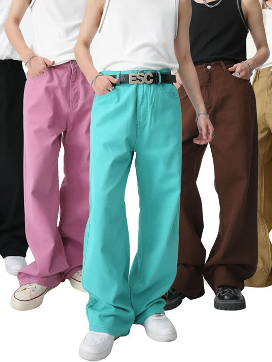 Mid Rise Baggy Men's Jeans Trendsi