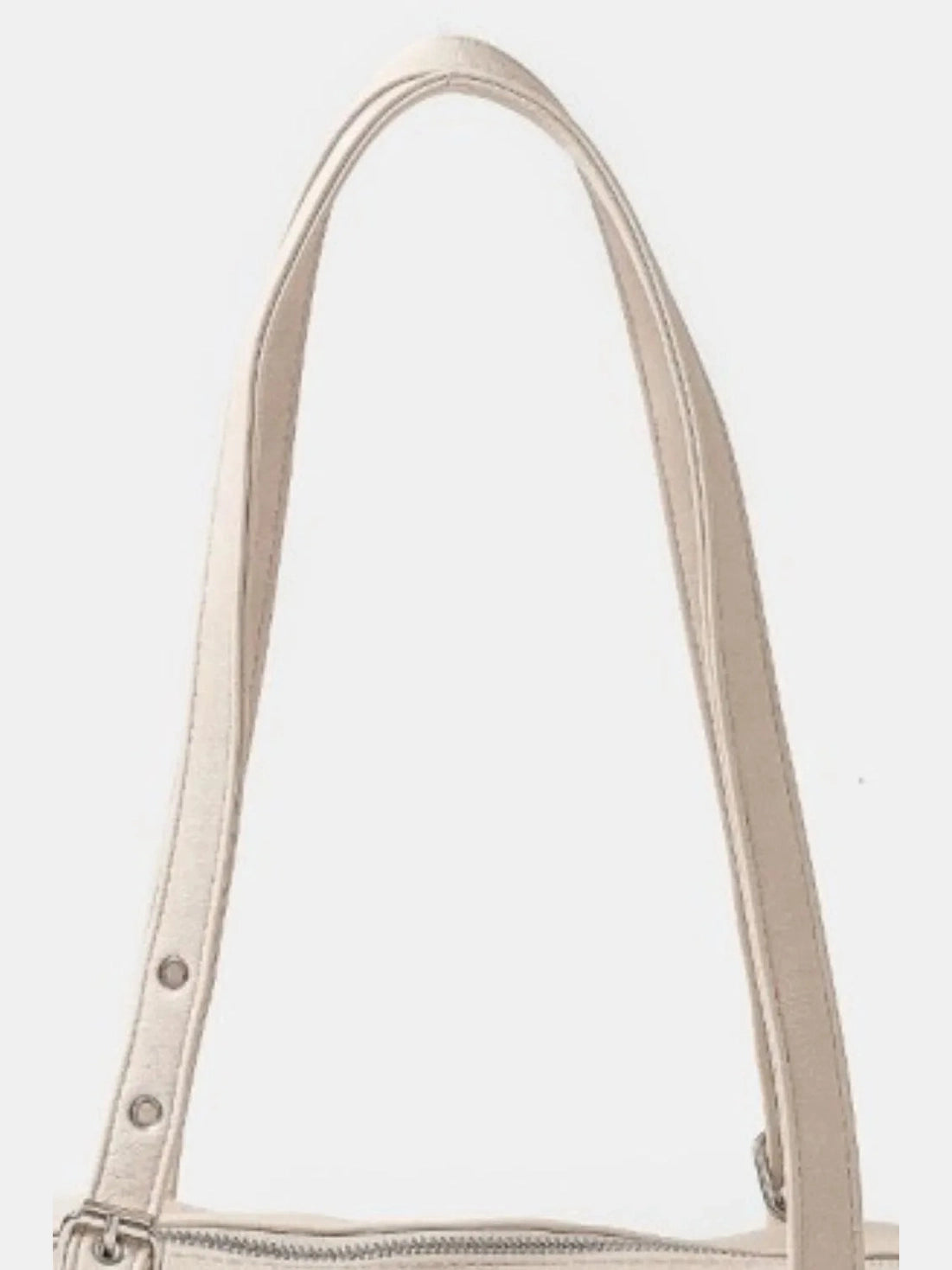 Fame Multi Grommet Belt Strap Rustic Rectangular Hand Bag