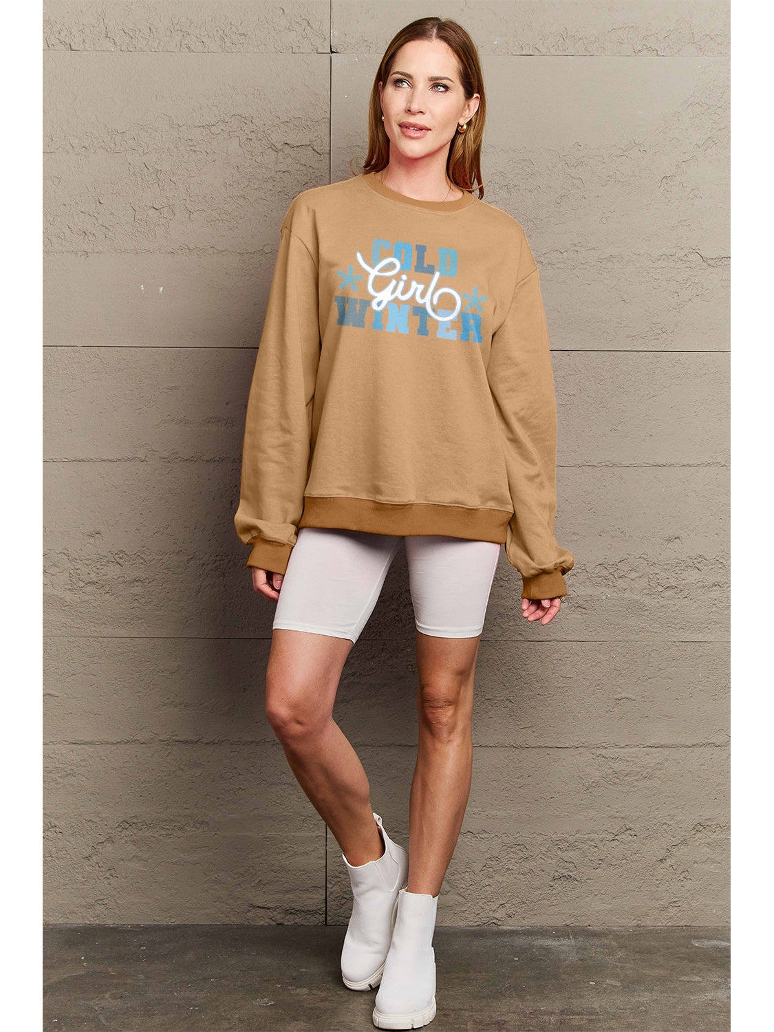 Simply Love Full Size COLD WINTER Graphic Long Sleeve Sweatshirt NicholesGifts