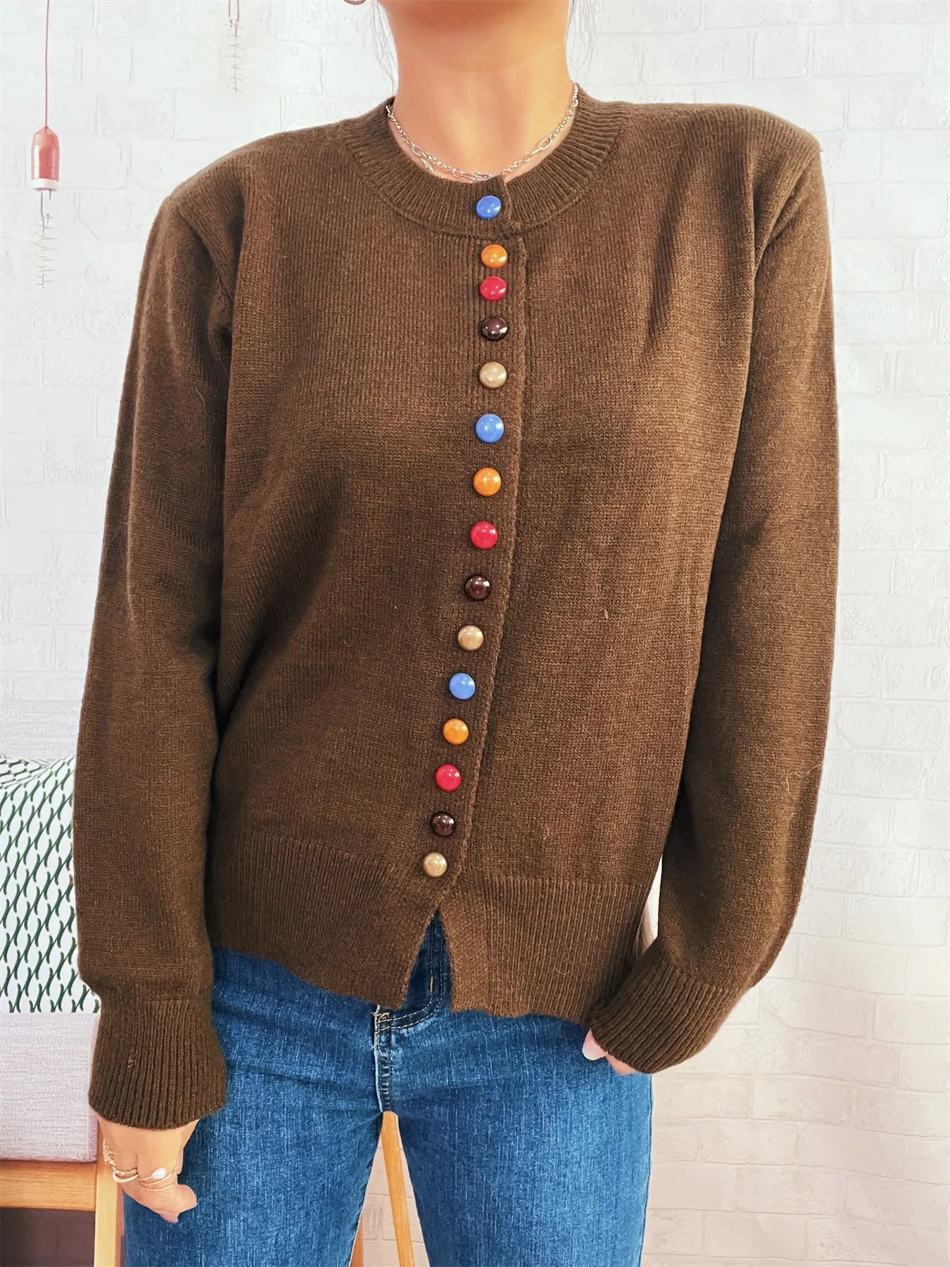 Button Up Long Sleeve Cardigan