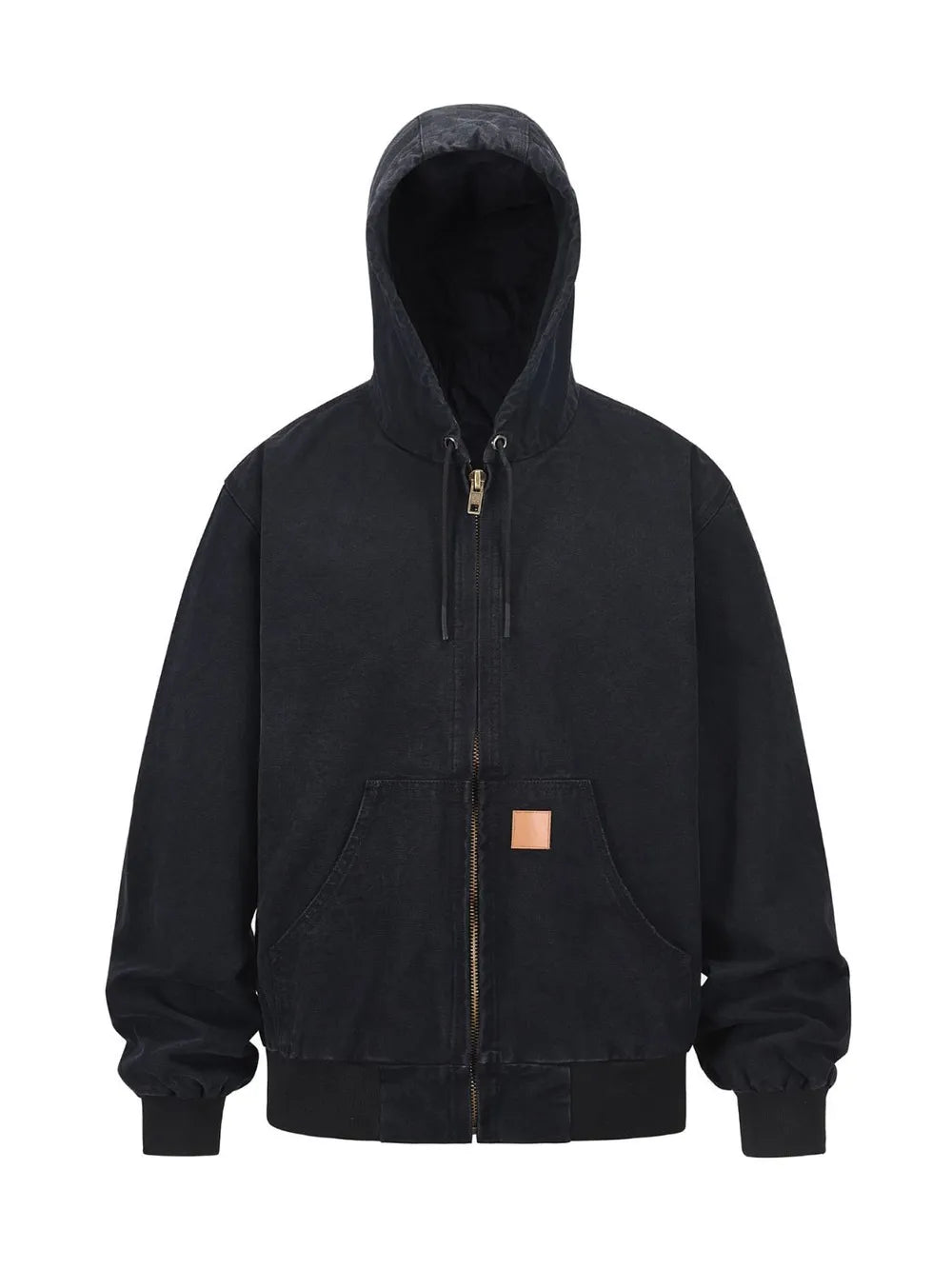 Men's Zip Up Washed Hooded Jacket Trendsi