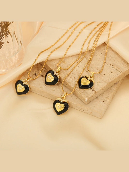 Women Titanium Steel Heart Shape Necklace NicholesGifts