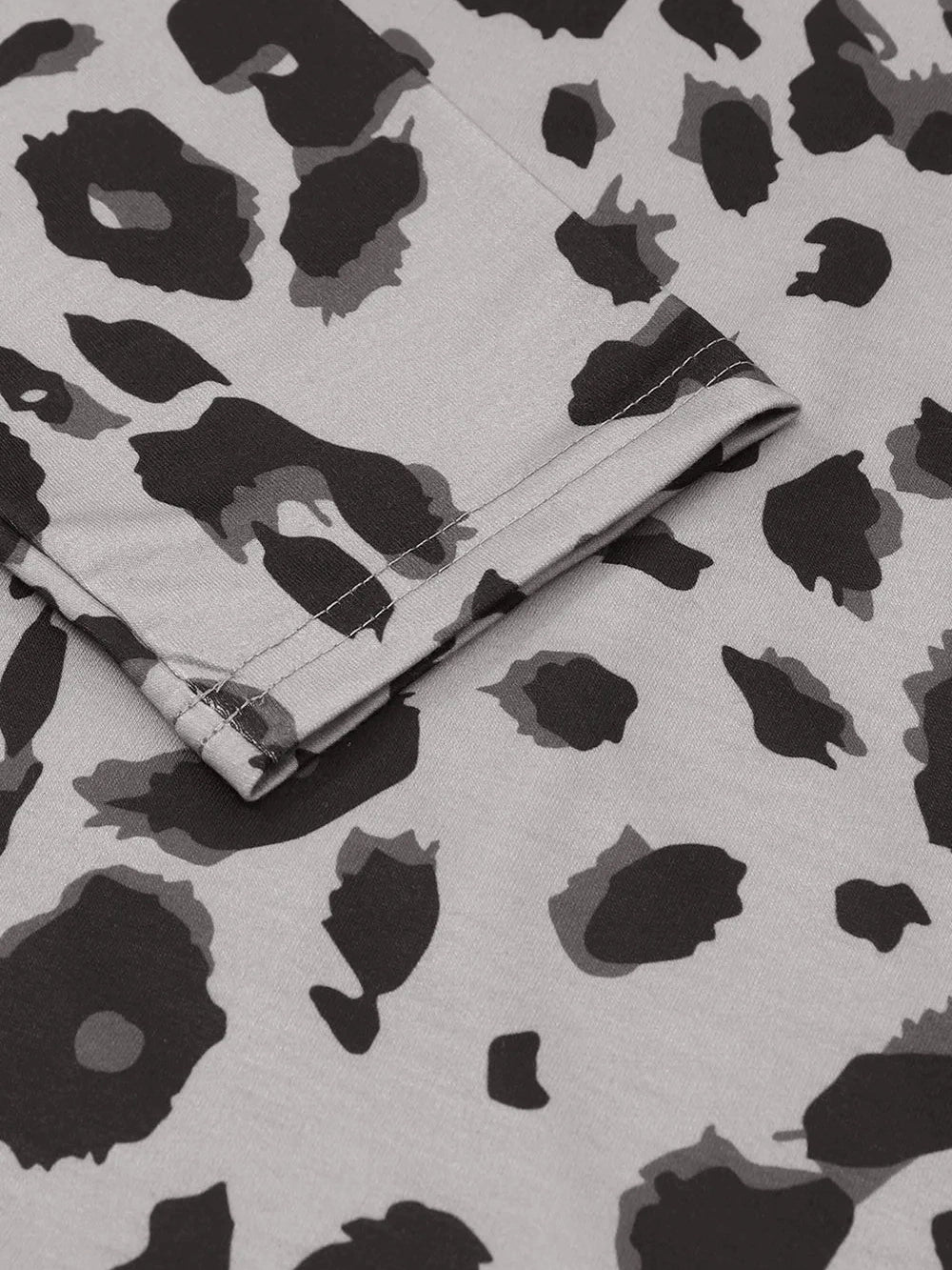 Leopard V-Neck Dropped Shoulder Blouse NicholesGifts