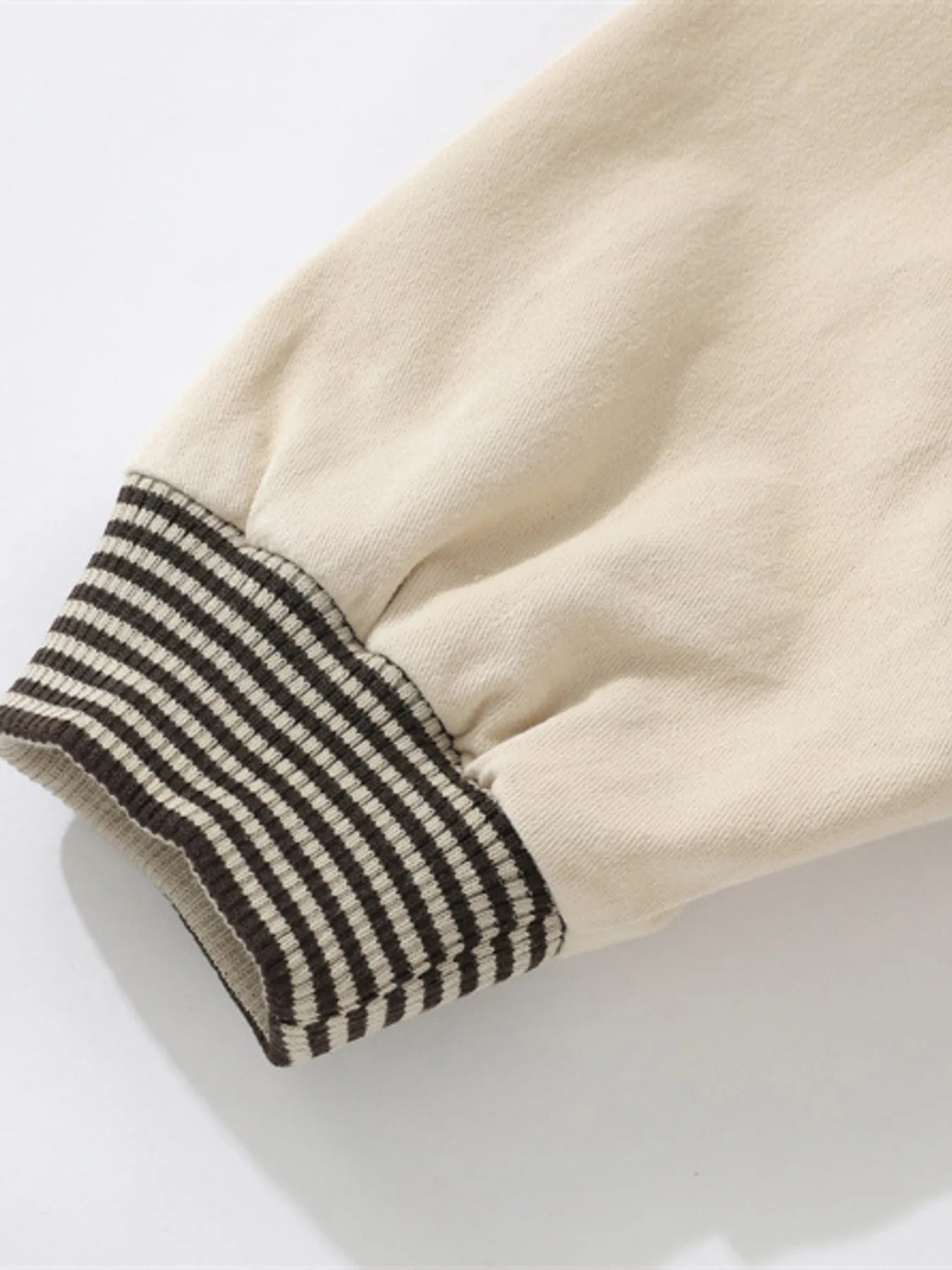 Men's Striped Hem Zip Up Jacket Trendsi