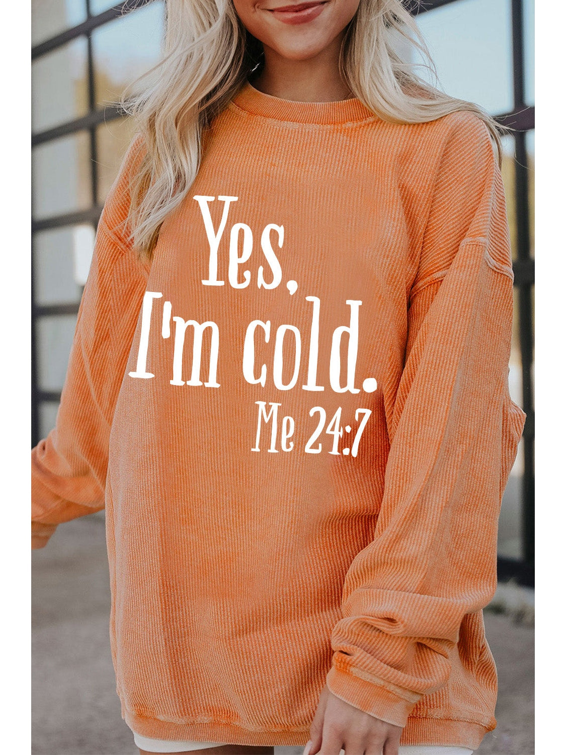 Letter Graphic Round Neck Long Sleeve Sweatshirt NicholesGifts