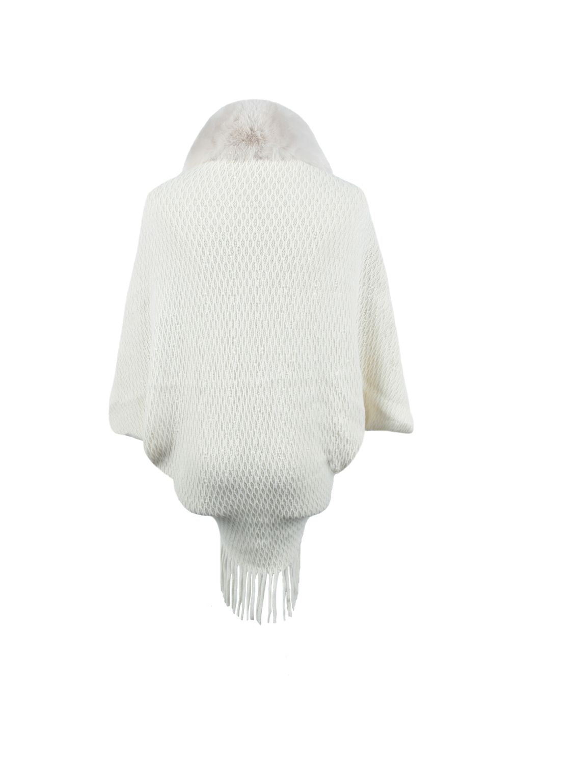 NicholesGifts Women Open Front Fringe Hem Poncho NicholesGifts