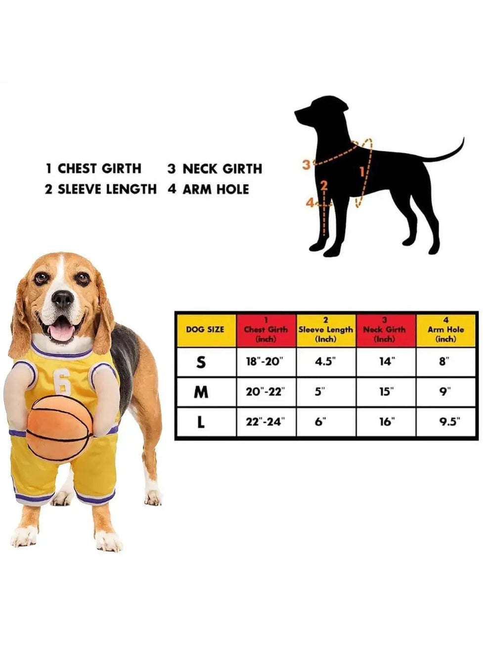 Adorable Basketball Player Dog Costume with Ball - Perfect for Halloween and Cosplay!