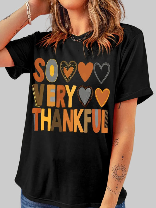 Letter Graphic Round Neck Short Sleeve T-Shirt nicholesgifts