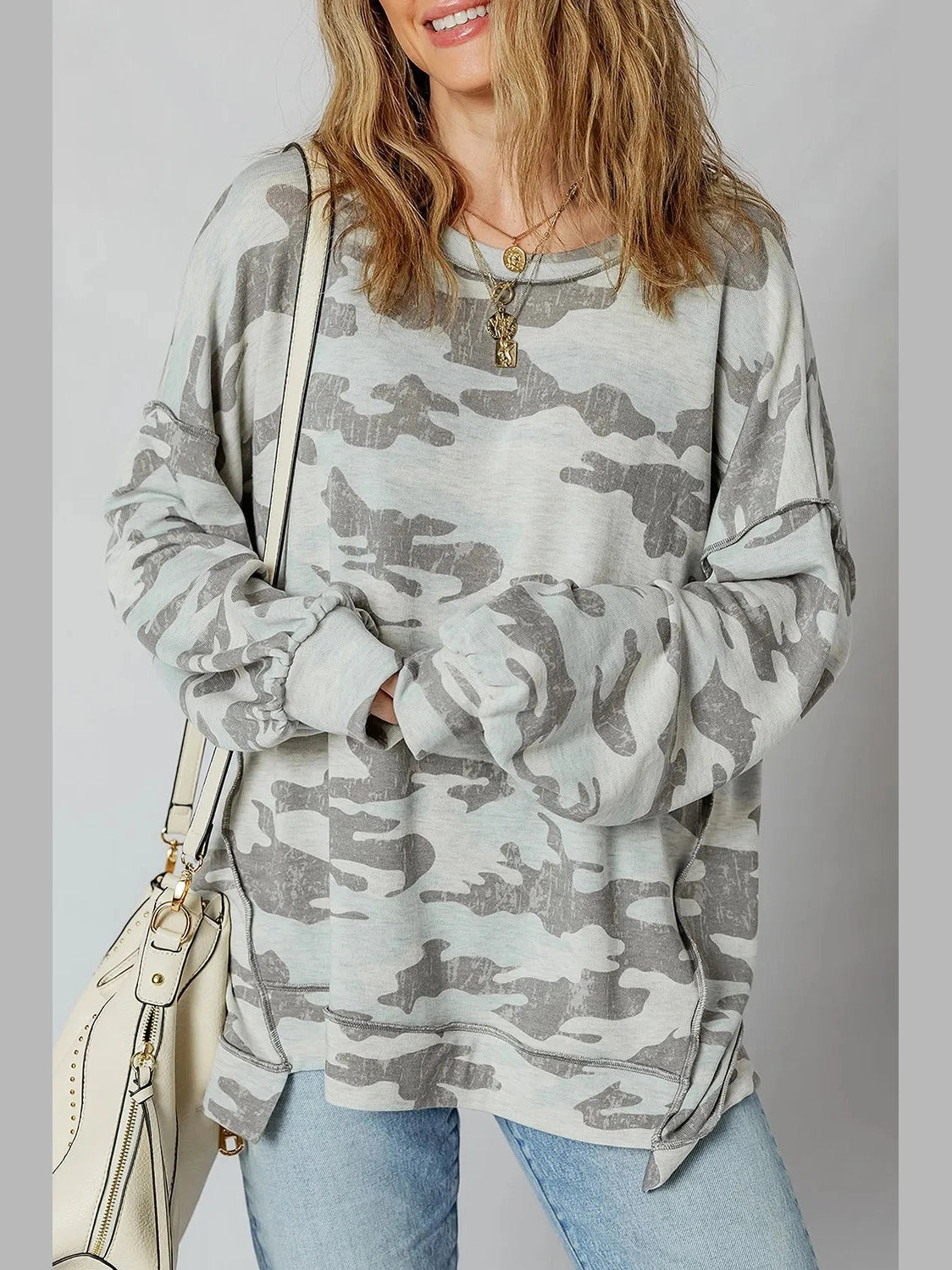 Camouflage Long Sleeve Sweatshirt NicholesGifts