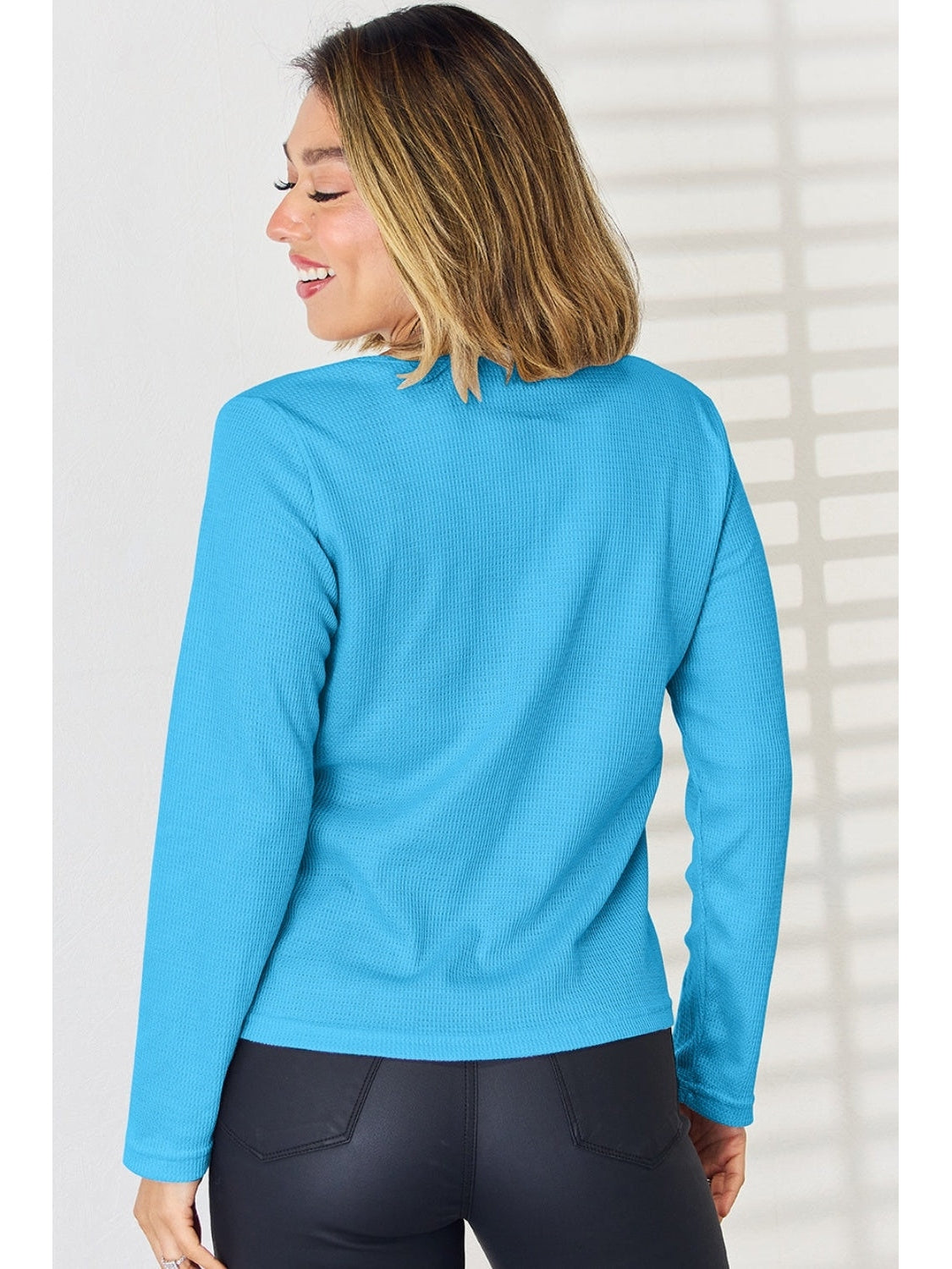 Women Notched Long Sleeve T-Shirt NicholesGifts