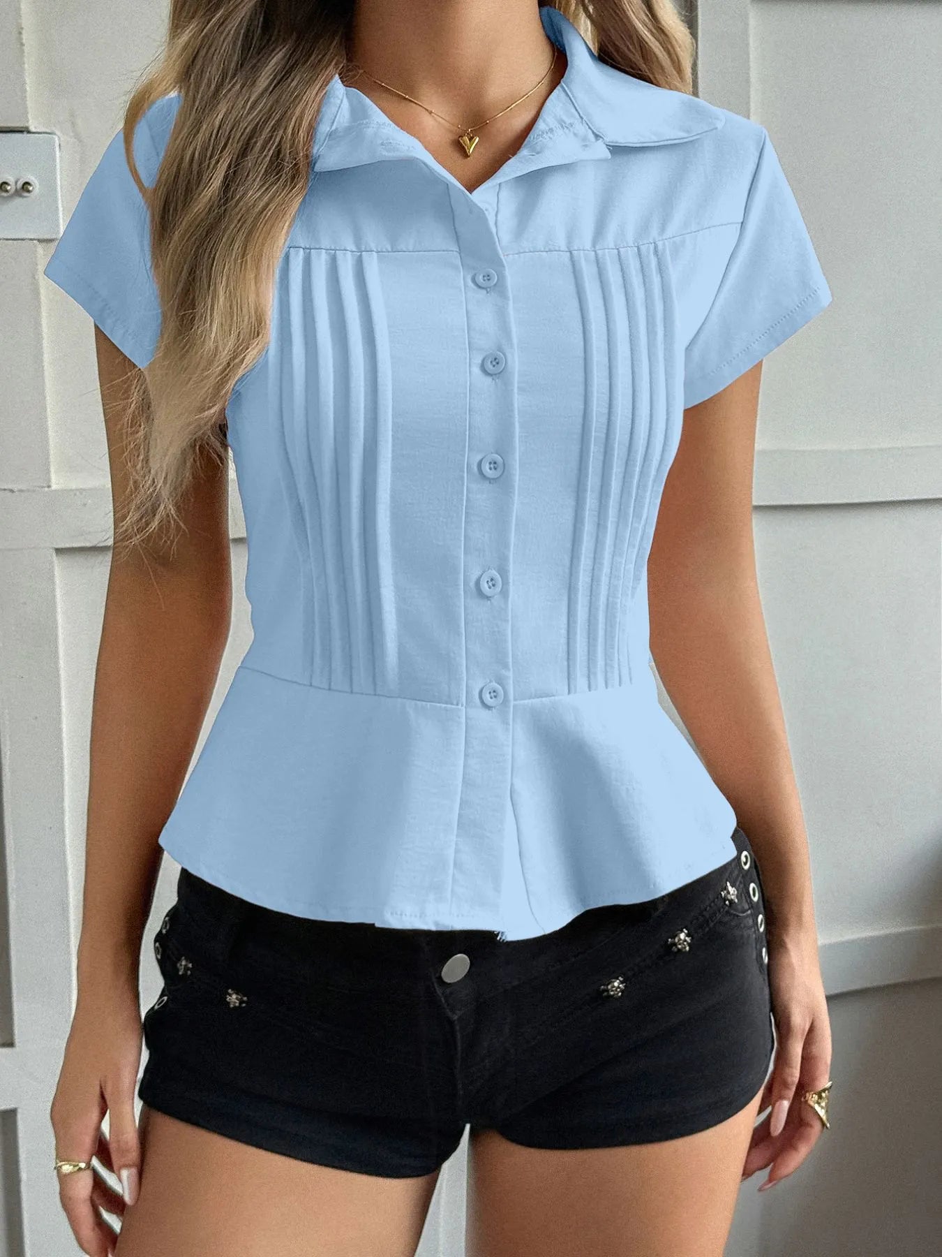 Short Sleeve Button-Up Shirt